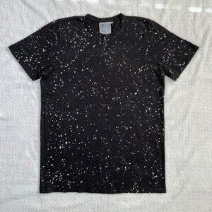 Paint splattered black shirt